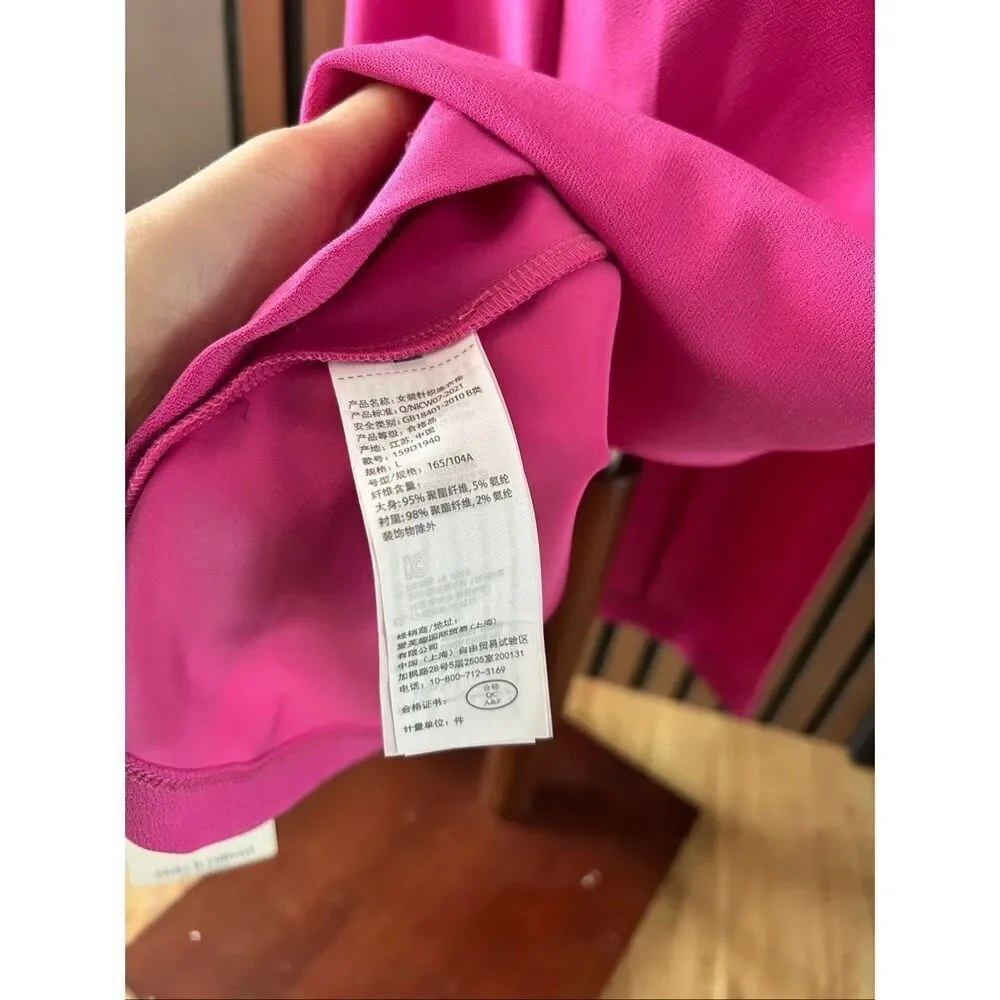 Abercrombie and fitch pink long dress with cut out up  sexy size large NEW